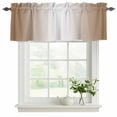 thumbnail image 2 of Brown Ombre Valances for Windows, Modern Gradient Art Abstract Light Filtering Kitchen Curtains, Rod Pocket Window Valance Curtains for Living Room Bedroom, 60" W x 18" L, 2 Panels, 2 of 9
