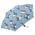 thumbnail image 4 of Compact Sun Umbrella Windproof Travel Umbrellas for Rain Strong Portable UV Protection Lovely Penguins, 4 of 8