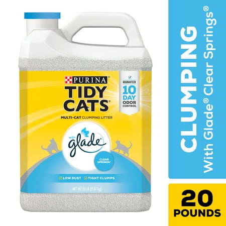 Purina Tidy Cats Clumping Multi Cat Litter, Glade Clear Springs, 20 lb. Jug