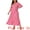 Hot Pink, variant on DARING DIVA Plus Size Bell Sleeve Ruffled Hem Boho A Line Long Dress 1X Hot Pink