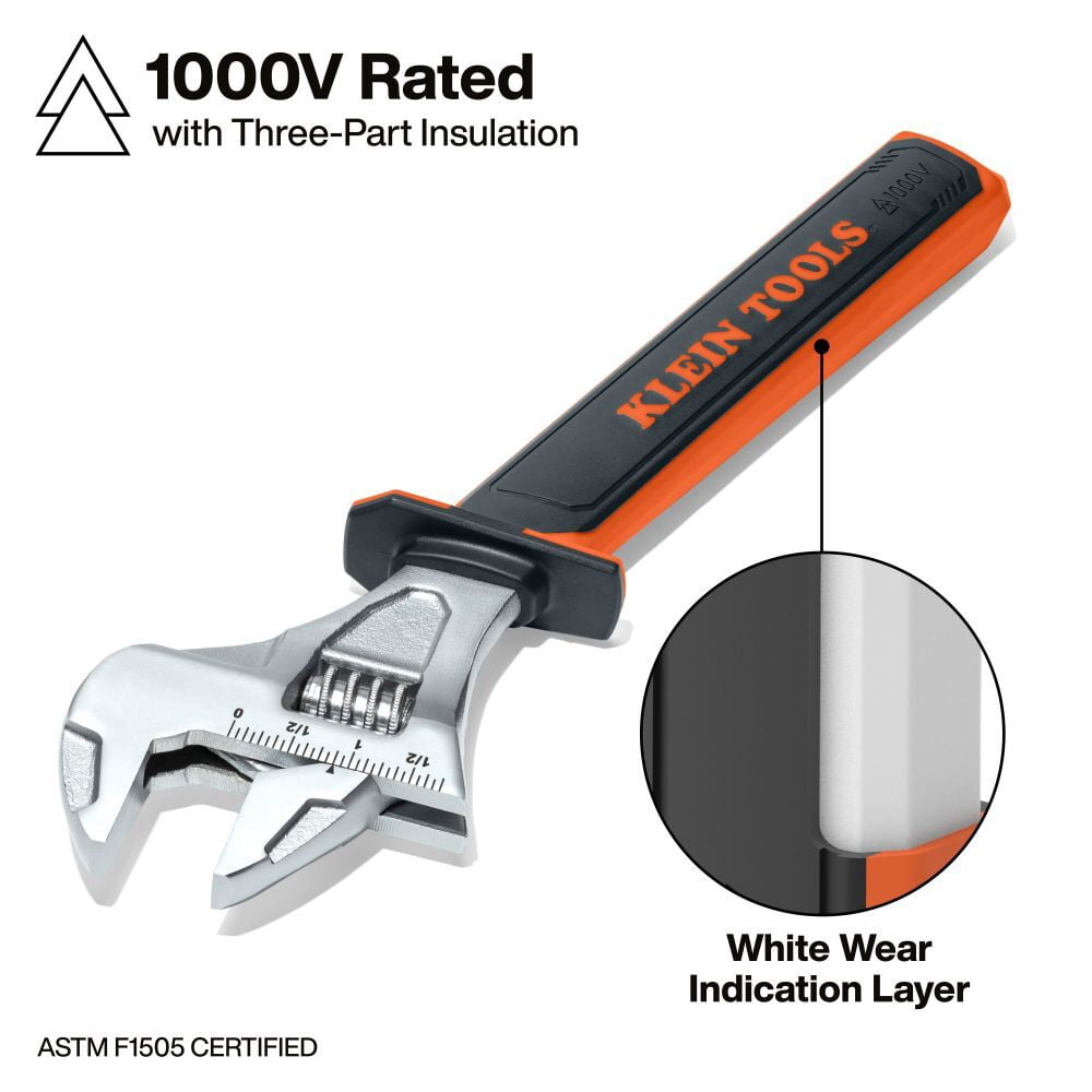 Klein Tools 12 Inch Insulated Adjustable Wrench