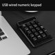 thumbnail image 5 of Cateissary Teclado numérico con cable, 19 teclas, Mini teclados mecánicos, teclado Digital de 2,4G, teclado numérico portátil recargable para ordenador Juegos de teclado y mouse para computadora, 5 of 6