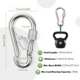 2 Inch Stainless Steel Locking Type Carabiner Clip Spring Snap Hook ...