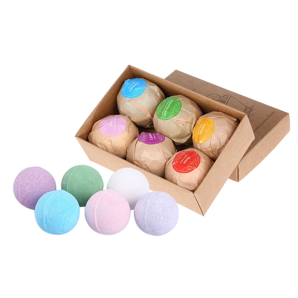 6pcs Organic Bath Bombs Salts Ball Handmade SPA Stress Essential Oil