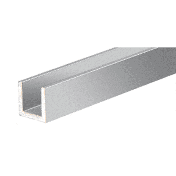 CRL DV746BA Brite Anodized 1/4" Aluminum UChannel