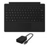 Microsoft Type Cover for Surface Pro Black+Surface USB-C to VGA Adapter Black