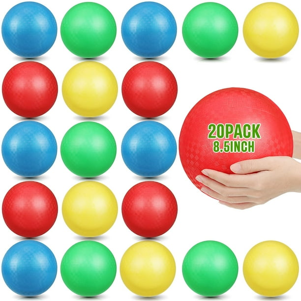 Juego de 20 bolas Jerify para patio de recreo, 22 cm, PVC, coloridas
