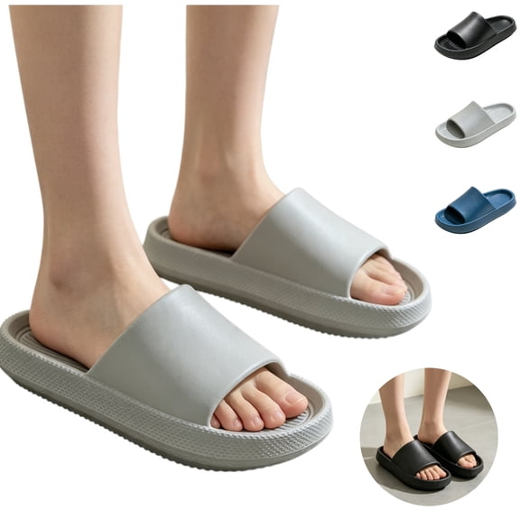 Mfakffe Shower Shoes Open Toe Non Slip Slides Comfortable Quick-Dry Slip on Sandals Lightweight Home Slippers