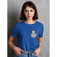 thumbnail image 2 of Penguin Family In Pocket Shaped T-Shirt Women -Image by Shutterstock, Female 3X-Large, 2 of 4