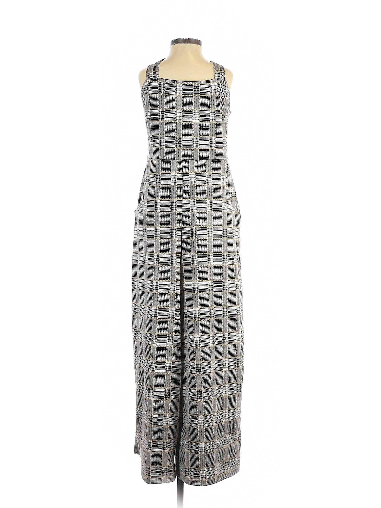free people plaid jumpsuit