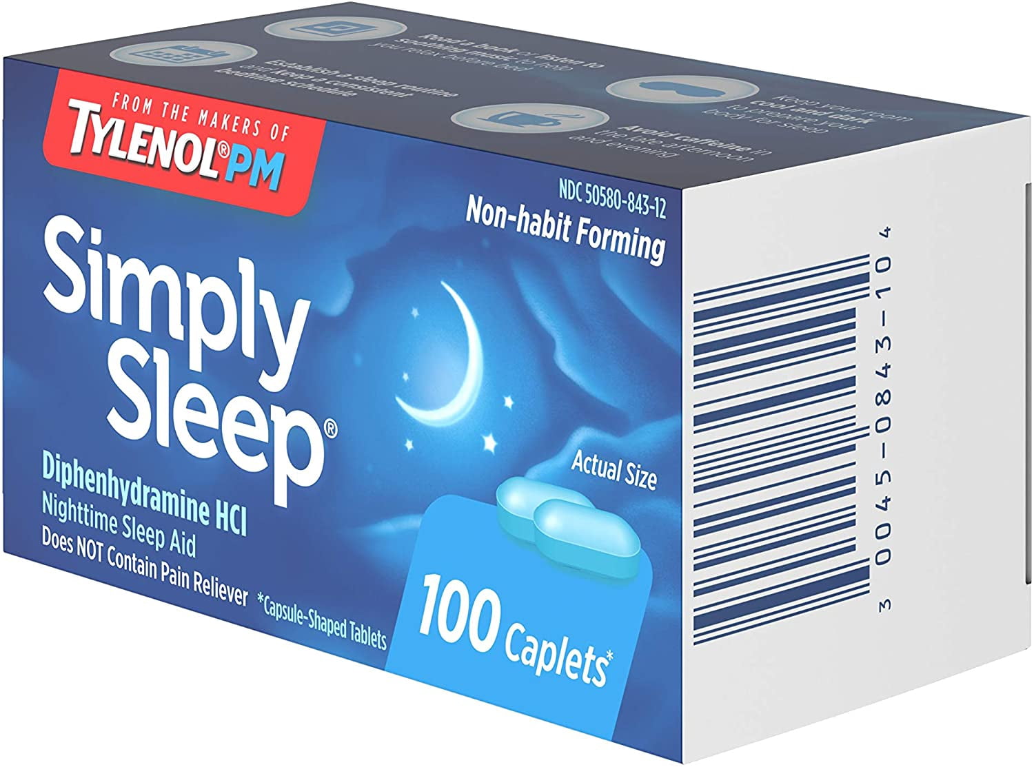 Simply Sleep Caplets 100 Caplets (Pack of 2)