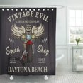thumbnail image 1 of ABPHQTO Retro Vintage personalizado motocicleta América americano antiguo motorista coche negro clásico impermeable baño cortinas de ducha conjunto 165x180 cm ABPHQTO PKNMT66x72Shower-10422, 1 of 2