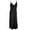 Black, variant on IROINNID Shift Dress For Women Fashion Casual Solid Color Drawstring Sleeveless Pocket Dress V-Neck Full-Length Dress
