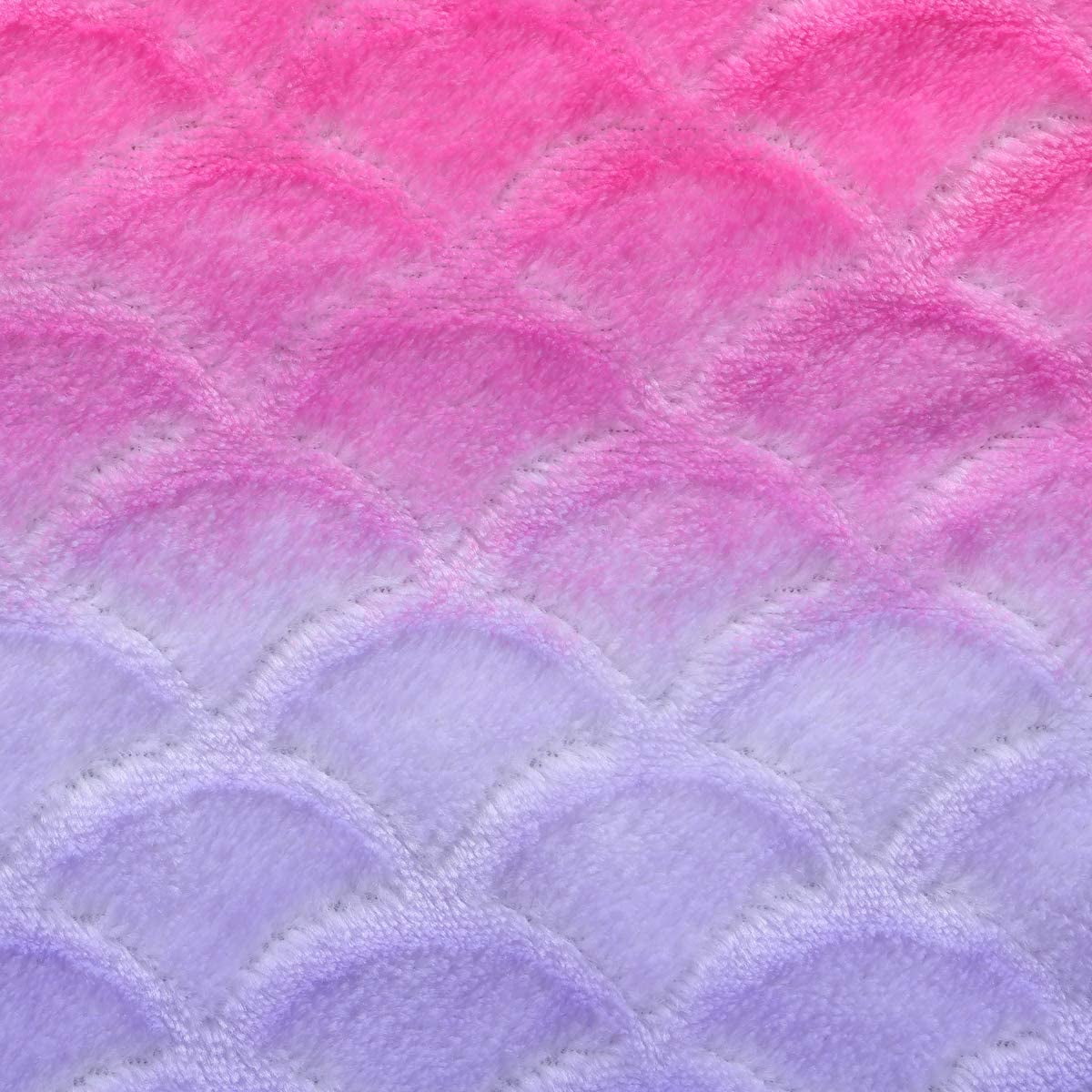 Mermaid Tail Blanket for Kids Warm Fluffy Soft Flannel Fleece Blanket All Season Sleeping Blanket Girls 43 99cm