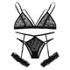 thumbnail image 1 of Traje de Uniforme Gibobby Sujetador de encaje + Tanga Lencería Ropa interior Mujer Negro XXXL, 1 of 5