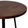 thumbnail image 2 of Table Basse Ronde Moderne en Bois Massif de 36 Po - Acajou/ Noir, 2 of 6