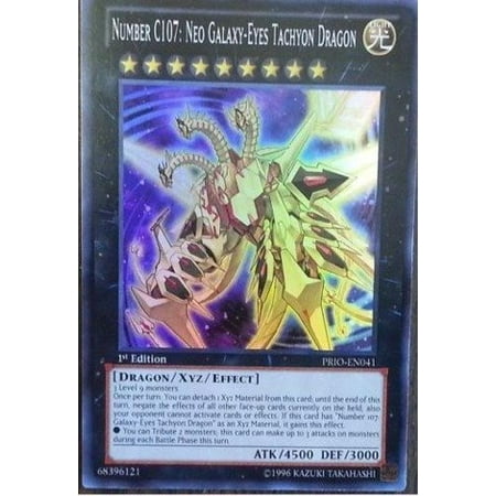 - Number C107: Neo Galaxy-Eyes Tachyon Dragon (PRIO-EN041) - Primal Origin - 1st Edition - Super Rare, A single individual card from the Yu-Gi-Oh! trading and collectible card..,Ship from