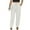 White, variant on WREESH Womens Cotton Linen Pants Color and Drawstring Elastic Waist Long Straight Pants Wine