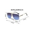 thumbnail image 5 of Men Sunglasses Square Oversize Blue Lens, 5 of 8
