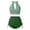 Green, variant on Swimsuit Women Summer Sexy Hollow Out Striped Prints Lace Up Backless Swimwear Summer Two Piece Swimsuit Beach Bikini Summer Swimming Bathing Suit