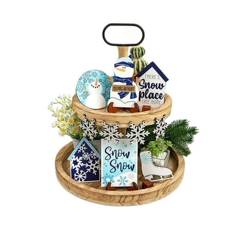

Mini Decorative Ladder Tie Serving Stand Metal Neutral Decorative Tray Small Wooden Trays Decorative Distressed Wooden Window Frame Tie Tray Decorations Valentine s Christmas Tiered Snowman