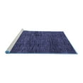 thumbnail image 2 of Ahgly Company Machine Washable Indoor Square Abstract Blue Modern Area Rugs, 3' Square, 2 of 4