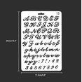 thumbnail image 3 of 4 Pieces Alphabet Painting Stencils Set, Assorted Styles Reusable Numbers and Letters Art Drawing Templates Stencils for DIY Craft Projects, 3 of 5