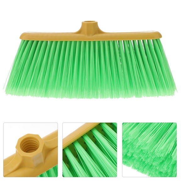 Topbathy Green Plastic Broom Head Replacement for Home Use MultiScene Cleaning 10.5 inch