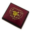 Charming Red Wine Double Heart and Flower Sorrento Inlaid Music Box - Under the Sea (The Little Mermaid) - SWISS