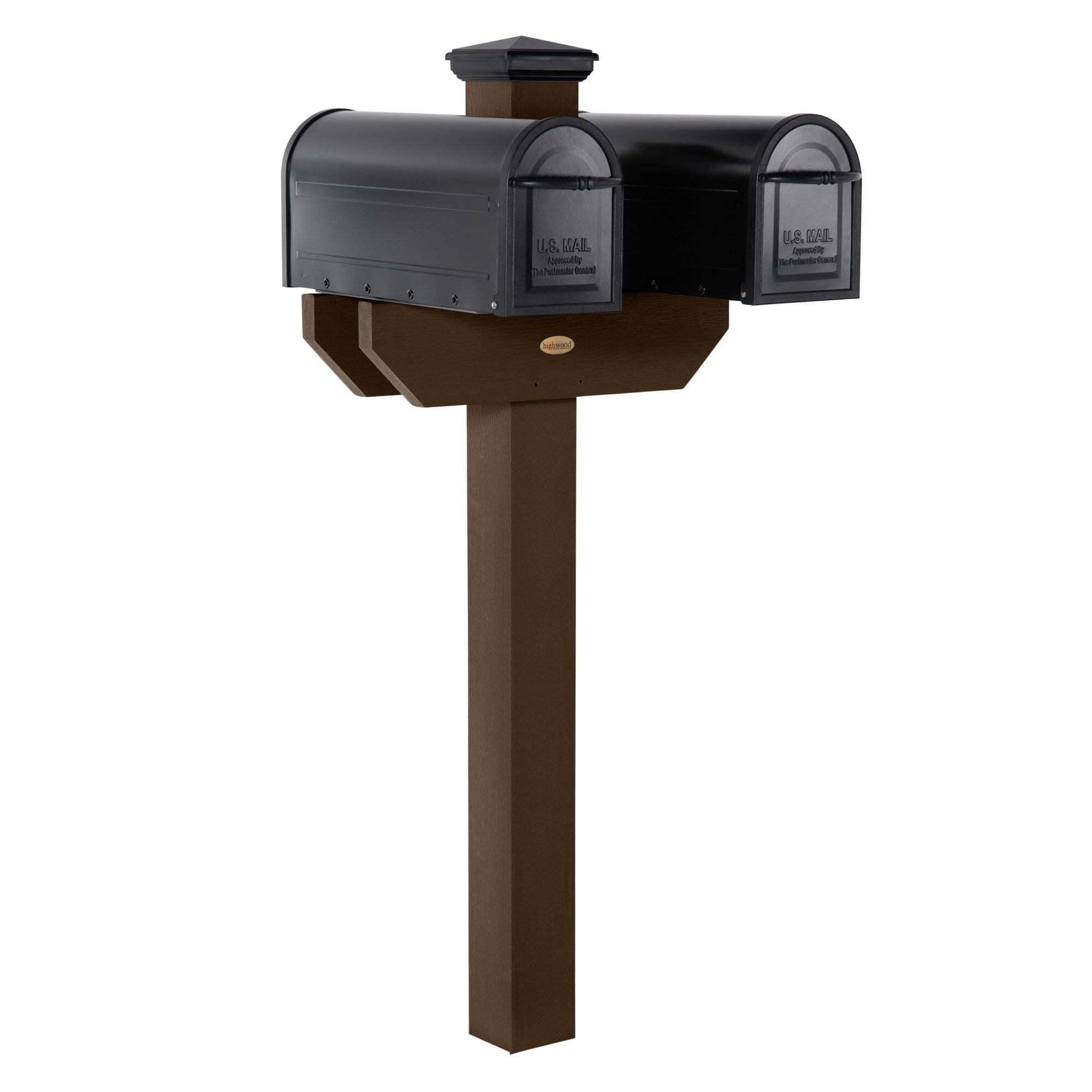 Highwood Hazleton Side-by-Side Mailbox Post - In-Ground, 41" H, 4" x 4" Post