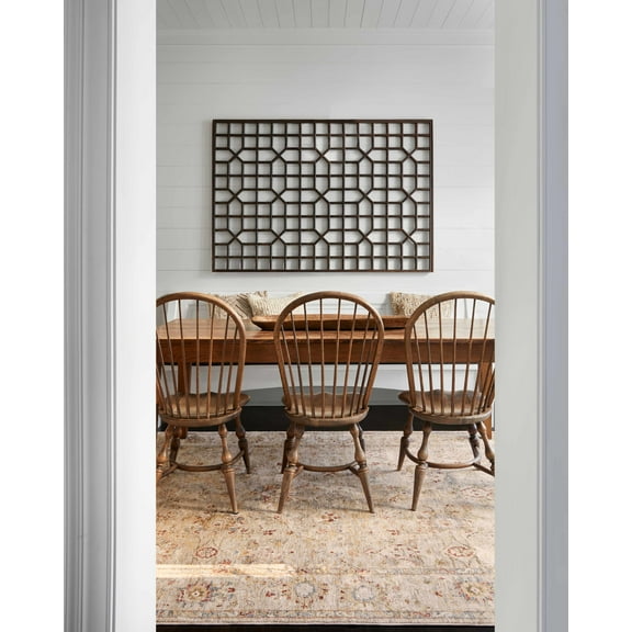 BoutiqueRugs Duong Traditional Area Rug - Tan, Light Sage, Mustard - 7'10" Round