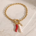 thumbnail image 6 of Gieenan Unique Stainless Steel Bracelet Featuring Glossy Pearls Pendant for Gatherings, 6 of 10