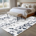 thumbnail image 5 of Dark Blue Grey Botanical 5'x7' Area Rug, Spring Floral Summer Farmhouse Washable Non-Slip Soft Rugs, Low-Pile Large Carpet for Living Room Bedroom Dining Room, Non-Shedding Accent Rug, 5 of 9