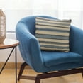 thumbnail image 6 of Plutus Brands Blue, Beige Plutus Lanes Stripe Luxury Throw Pillow 20 in x 30in, Double Sided 20" x 30" Queen, 6 of 9