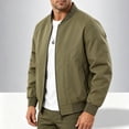 thumbnail image 5 of Agkizg Men's Fall Winter Jackets, Solid Lightweight Zip Up Jacket Long Sleeve Casual Outerwear with Zipper Side Pockets, 5 of 6