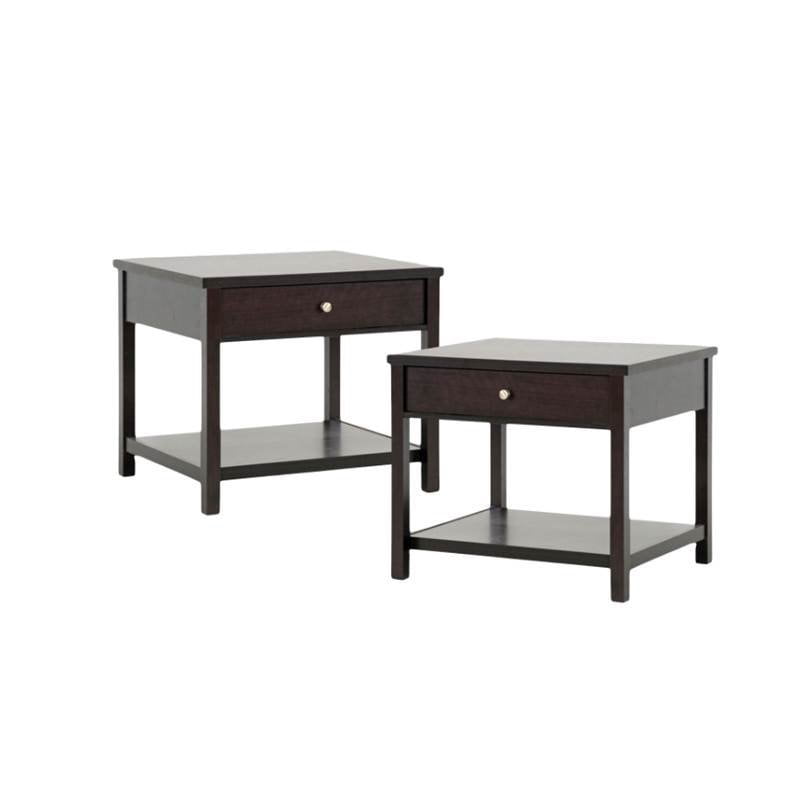 (Set of 2) Nightstand in Dark Brown Walmart Canada