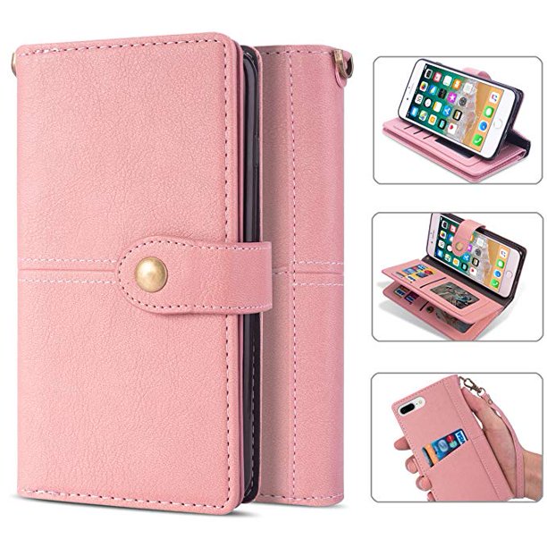 iPhone 8 Plus Wallet Case, iPhone 7 Plus Case, Allytech Vintage Style