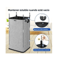 thumbnail image 3 of Cesto de Ropa Plegable 80L Belug Gris, 3 of 5