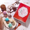 thumbnail image 2 of Juego de 6 esferas de sales de baño para exfoliar, aclarar y nutrir la piel con aromas relajantes de jazmín, rosa, té verde, caléndula, lavanda y osmanto. Ideal para hombres y mujeres de todas las, 2 of 6