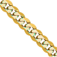 thumbnail image 2 of 14K Solid Yellow Gold 3.9mm Curb Link Chain Necklace, 2 of 4