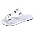 thumbnail image 2 of Roncen Women's Casual Fashion Double Buckle Flat Sandals - Summer-Autumn Resort Style Lightweight Beach-Friendly Slides with Versatile Design, 2 of 5