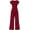 Wine Red, variant on Summer Jumpsuits for Women Dressy Ribbed Cap Sleeve Wide Leg Pants Rompers Elegant Casual One Piece Outfits