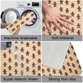 thumbnail image 3 of 1pc Gingerbread Men Absorbent Non-Slip Bathroom Thickened Flannel Rug Decor,Soft,Quick Drying,Suitable For Indoor/outdoor Use,Bathrooms,Bedrooms,Kitchens,Terrace,Laundry Rooms,16"x24", 3 of 9