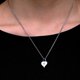 thumbnail image 4 of Collar de urna de cremación con forma de corazón de esmalte para cenizas, joyería conmemorativa Blanco, 4 of 9