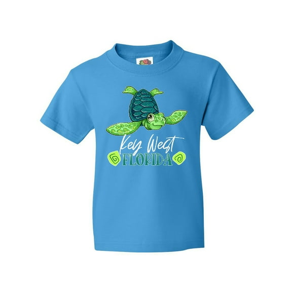 Inktastic Key West, Florida Happy Sea Turtle Youth T-Shirt