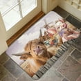 thumbnail image 4 of Highland Cow Bathroom Mat, Farm Chicken Pig Bathroom Rug Animal Print Rustic Farmhouse bath mats for bathroom non slip for Kitchen Bedroom Indoor decor 16x24in, 4 of 4