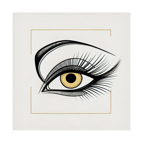 Canvas Wall Art - Sasha 'Inside Vision I' Wall Art for Living Room, Bedroom, or Office Décor by Trademark Fine Art - 14 x 14 Inches