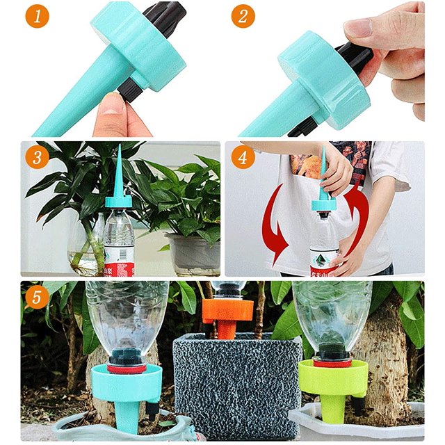 Kit de riego por goteo Plantas de riego Sistema de riego automático Gota de plantas de riego con mini herramientas de jardín para interiores y exteriores 6 piezas ZefeiWu 1327533552899