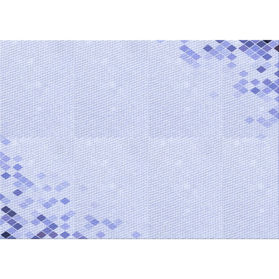 Ahgly Company Machine Washable Indoor Rectangle Transitional Lavender Blue Area Rugs, 7' x 9'