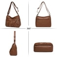 thumbnail image 3 of KXF Women Crossbody Handbags Waterproof Shoulder Bag Ladies Soft Leather Purse Satchel Multi Pocket Messenger Bag, 3 of 9